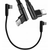 Kábel DKM USB typ C - USB typ C 0,25 m čierny