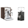 Biepi Sara PID, white/wood + Eureka Mignon Specialita, CR anthracite