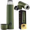 Termoska Mountain Goat THERMOS 1 l, odtiene zelenej (TURISTICKÁ TERMOKA NA ČAJ, VOJENSKÁ ZELENÁ, 1L)