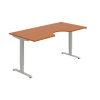 Hobis Pracovný stôl Motion Ergo, ZO, 2S, 180x70,5-120,5x90 cm, čerešňa/sivá