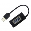 USB tester, detektor prúdu a voltmeter s LCD obrazovkou Čierna