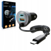 Výkonná nabíjačka do auta POLION USB-A 2xUSB-C 65W QC3.0 PD s káblom