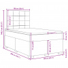 vidaXL Posteľný rám boxsping s matracom tmavozelený 120x200 cm zamat - Zelená - 145071-91346