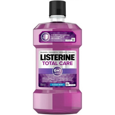 Listerine Total Care Clean Mint ústna voda na kompletnú ochranu zubov 500 ml