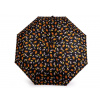 Dámsky skladací vystreľovací dáždnik psíci čierna 1ks