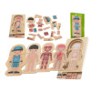 KIK KX5957_1 Drevené puzzle Montessori časti tela chlapec