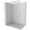 Mexen Velar, sprchová zástena s posuvnými dverami Walk-in 140 x 200 cm, 8mm číre sklo, brúsená oceľ, 871-140-000-03-97