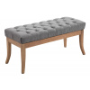 Design-Shop Lavica Ramses 100 látka nohy antik svetlé - Sivá