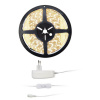 SOLIGHT 04150689 LED světelný pás s testrem, 5m, sada s 12V adaptérem, 4,8W/m, IP65, teplá bílá WM51-65T