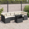 zahrada-XL Súprava záhradných pohoviek 8 pcs Čierna 100 x 55 x 73 cm 3357330