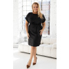 Molet Dámske letné šaty s viazaním – čierne | Plus size XL–4XL Farba: Čierna, Veľkosť molet: 4XL