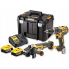 DeWALT Náradie - 18V AKU súprava vŕtacieho skrutkovača a uhlovej brúsky, 2x aku 5,0 Ah XR, nabíjačka DCK2020P2T