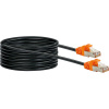 Schwaiger Sieťový kábel CAT7 (S/FTP) RJ45, čierna/oranžová, 10 m