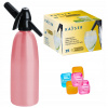 Sifón Saturator CO2 1L sodný, voda + 25 kaziet (Sifón Saturator CO2 1L sodný, voda + 25 kaziet)