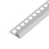 SP15/1 ukončovacia lišta C, štvrťoblúk, s vymedzovačom, ACARA, PVC sivá, 6 mm, 2,5 m