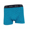 Pánske boxerky C+3 premium kocky Farba: Tyrkysová, Veľkosť: M