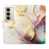 Flip pouzdro iSaprio - Xiaomi Redmi 15 - Gold Leaves 02 s kapsičkami na karty (Flipové knížkové pouzdro, obal, kryt iSaprio s přihrádkami na karty a motivem)
