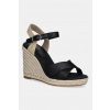 Sandále Tommy Hilfiger SATIN HIGH WEDGE ESPADRILLE FW0FW08602 čierna EUR 40