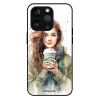 iSaprio MagSafe lesklé pouzdro - Apple iPhone 13 Pro - Girl With Latte (Lesklé MagSafe pouzdro iSaprio pro Apple iPhone 13 Pro - Girl With Latte - tvrzený skleněný obal a ochranný kryt s elegantním de