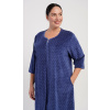 Vienetta Dámske domáce šaty s trojštvrťovým rukávom Alex Farba: Modrá, Veľkosť: 2XL