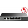 TP-link TL-SF1006P 6x10/100 (4xPOE+) 67W kovový CCTV switch