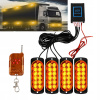 4v1 STROBOSKOP NA SKLO MAJÁK POLICAJNÁ LED Huang Guang 4*12LED