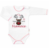 Baby Nellys Body dlhý rukáv Moje prvé Vianoce, Sob, biele, veľ. 62 86 (12-18m)