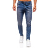Tmavomodré pánske slim fit rifľové nohavice Bolf 6587