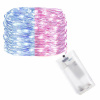 Springos LED reťaz Nano Duo - 2m, 20LED, 2xAA, modrá/ružová