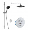 kielle Oudee - Sprchový set s termostatickou batériou pod omietku, na 2 spotrebiče, s príslušenstvom a telesom, chróm 20602SPT10
