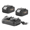Procraft aku sada 20V 20/8 2x8Ah aku baterie a dvojnabíječka 20/2