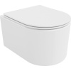 Mexen Sofia, závesná WC misa 490x360x355 mm, Rimless Tornádo + WC sedadlo z duroplastu, biela lesklá, 30540400T