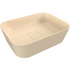 Polysan BANERA SQUARE umývadlo na dosku, liaty mramor, 50x36cm, béžová mat, 14596.81