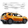 Nerez chrom lišty bočných prahov Dacia Duster 2018+'Off-Road style' Omtec (matné)