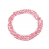 Perlový náhrdelník dlouhý, retro Varianta: 14 (Ø8 mm) růžová sv., Balení: 1 ks