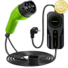 Qoltec Mobile 52468 Nabíječka pro elektromobil EV s regulací 2v1 Type2 | SCHUKO | 3,5 kW | 230V | LCD | Přenosná | Wallbox