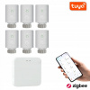 SET 6+1 BOT Chytrá Zigbee/WiFi termostatická hlavica TH5 Tuya + gateway
