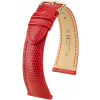 Kožený remienok Hirsch London L 04366020-7, červený, jašterica, dĺžka L, Quick Release 19 mm