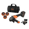 BLACK+DECKER Aku uhlová brúska 115 mm 18 V, 1x 2,0 Ah BCG6L8D1S