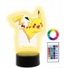 Nočná lampa do detskej izby - Nočná lampa s 3D LED tlače Pokemon Pikachu (Nočná lampa s 3D LED tlače Pokemon Pikachu)