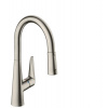 HansGrohe Talis M51 - Drezová batéria M5116-H200 s výsuvnou spŕškou, sBOX, vzhľad nehrdzavejúcej ocele 73851800