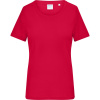 James & Nicholson Tričko JN 8039, jemné žebrování, krátký rukáv, dámské COT02803900404-red XL Červená
