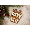 Drevená vianočná ozdoba Medovník darček