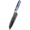 IZMAEL Damaškový kuchynský nôž Ičihara Santoku 17.5 cm
