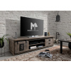 Bighome - IRON III. TV stolík 200x50 cm, mango, sivá