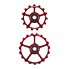 CeramicSpeed Nadrozmerné kladkové kolieska 15/19 zubov Farba: Červená, Úprava: Coated