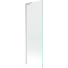 Mexen Next L, 1-krídlová vaňová zástena 60 x 150 cm, transparent, 6mm číre sklo, profil brúsená oceľ, 895-060-000-03-00-97