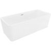 Mexen Nila voľne stojaca ryhovaná vaňa 170 x 75 cm, biela, prepad niklovaný - 52841708000-97