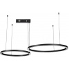 IMMAX NEO FINO NEW SMART závesné svietidlo 2 kruhy, 60+80cm, 93W, čierne, Zigbee 3.0, TUYA