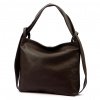 Luka 26-019 DOLLARO hnedá dámska kožená kabelka cez rameno, batoh 40 x 35 x 10 cm